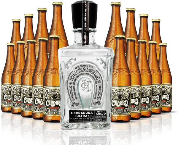 Cerveza Charro Pilsner 20 Pack + Tequila Herradura Ultra Añejo